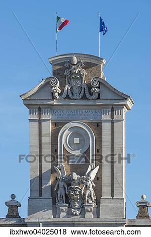 Stock Photo - Giebel, Porta Pia, Tor in der Aurelianischen Mauer, 1561 bis 1565, von Michelangelo, Rom, Lazio, Italien, Europa. Fotosearch