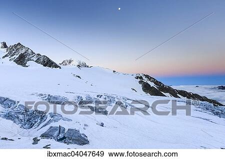 Stock Photo - Gletscher Glacier du Tour, Mont-Blanc-Massiv, Frankreich, Europa. Fotosearch