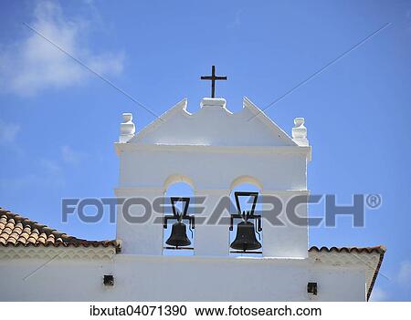 Stock Image - Glockenturm, Yaiza, Lanzarote, Kanarische Inseln, Spanien, Europa. Fotosearch