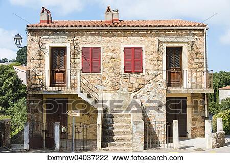 Haus Piana Korsika Frankreich Europa Stock Image