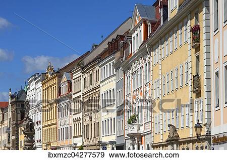 Hauserzeile, Obermarkt, Altstadt, Gorlitz, Oberlausitz, Sachsen, Deutschland, Europa View Large Photo Image Stock Photo - Hauserzeile, Obermarkt, Altstadt, Gorlitz, Oberlausitz, Sachsen, Deutschland, Europa. Fotosearch