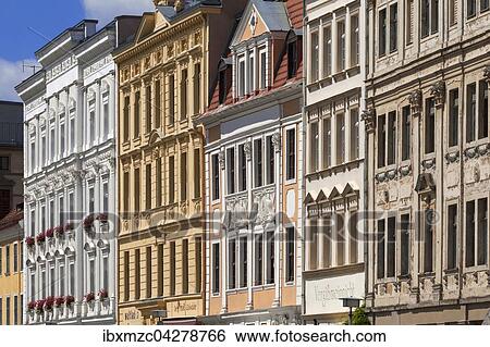 Hausfassaden, Altstadt, Obermarkt, Gorlitz, Oberlausitz, Sachsen, Deutschland, Europa View Large Photo Image Stock Photograph - Hausfassaden, Altstadt, Obermarkt, Gorlitz, Oberlausitz, Sachsen, Deutschland, Europa. Fotosearch