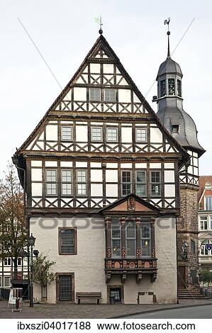 Historisches Rathaus, Hoxter, Weserbergland, Nordrhein-Westfalen, Deutschland, Europa View Large Photo Image Stock Photo - Historisches Rathaus, Hoxter, Weserbergland, Nordrhein-Westfalen, Deutschland, Europa. Fotosearch