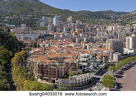 Hochhauser, Monaco, Cote d'Azur, Europa View Large Photo Image Stock Photo - Hochhauser, Monaco, Cote d'Azur, Europa. Fotosearch