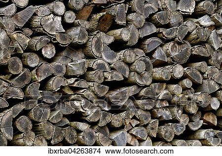 Holzstapel, Brennholz aufgeschichtet, Nordrhein-Westfalen, Deutschland, Europa View Large Photo Image Picture - Holzstapel, Brennholz aufgeschichtet, Nordrhein-Westfalen, Deutschland, Europa. Fotosearch