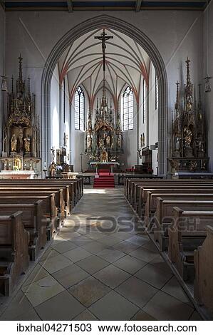 Innenansicht der Pfarrkirche St. Johannes Baptist, neugotisch, Bad Hindelang, Allgau, Bayern, Deutschland, Europa View Large Photo Image Stock Image - Innenansicht der Pfarrkirche St. Johannes Baptist, neugotisch, Bad Hindelang, Allgau, Bayern, Deutschland, Europa. Fotosearch