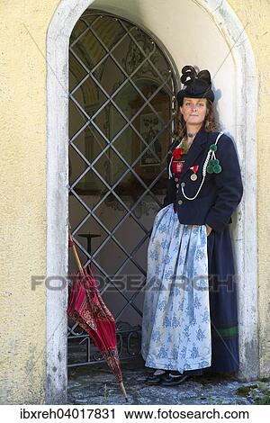 Junge Frau in Tracht, fur die Region Achensee typische Tiroler Tracht, Achenkirch am Achensee, Tirol, Osterreich, Europa View Large Photo Image Stock Image - Junge Frau in Tracht, fur die Region Achensee typische Tiroler Tracht, Achenkirch am Achensee, Tirol, Osterreich, Europa. Fotosearch