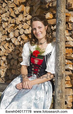Junge Frau in Tracht, fur die Region Achensee typische Tiroler Tracht, Achenkirch am Achensee, Tirol, Osterreich, Europa View Large Photo Image Stock Photo - Junge Frau in Tracht, fur die Region Achensee typische Tiroler Tracht, Achenkirch am Achensee, Tirol, Osterreich, Europa. Fotosearch