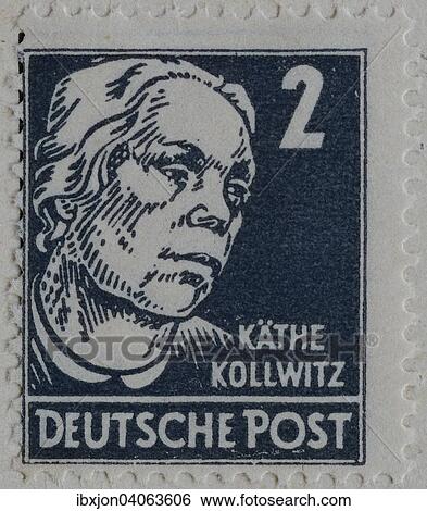 Kathe Kollwitz, deutsche Malerin, Grafikerin und Bildhauerin, Portrat, deutsche Briefmarke, 1948 View Large Photo Image Stock Photograph - Kathe Kollwitz, deutsche Malerin, Grafikerin und Bildhauerin, Portrat, deutsche Briefmarke, 1948. Fotosearch