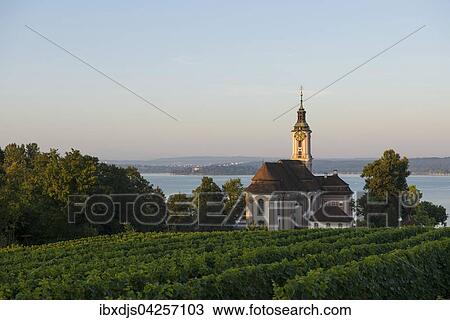 Kirche in den Weinbergen, Wallfahrtskirche und Kloster Birnau, Unteruhldingen, Bodensee, Baden-Wurttemberg, Deutschland, Europa View Large Photo Image Stock Image - Kirche in den Weinbergen, Wallfahrtskirche und Kloster Birnau, Unteruhldingen, Bodensee, Baden-Wurttemberg, Deutschland, Europa. Fotosearch