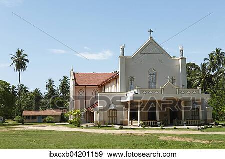 Stock Photo - Kirche in Waikkal, Westprovinz, Sri Lanka, Asien. Fotosearch