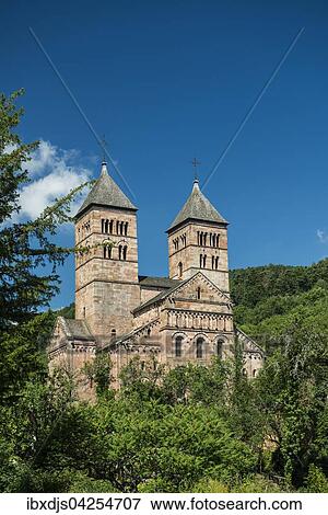 Kloster Murbach, bei Guebwiller, Elsass, Departement Vosges, Frankreich, Europa View Large Photo Image Stock Photo - Kloster Murbach, bei Guebwiller, Elsass, Departement Vosges, Frankreich, Europa. Fotosearch