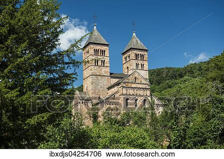 Stock Photograph - Kloster Murbach, bei Guebwiller, Elsass, Departement Vosges, Frankreich, Europa. Fotosearch