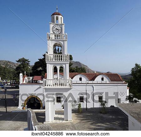 Kloster Tsambika, Rhodos, Dodekanes, Griechenland, Europa View Large Photo Image Stock Photograph - Kloster Tsambika, Rhodos, Dodekanes, Griechenland, Europa. Fotosearch