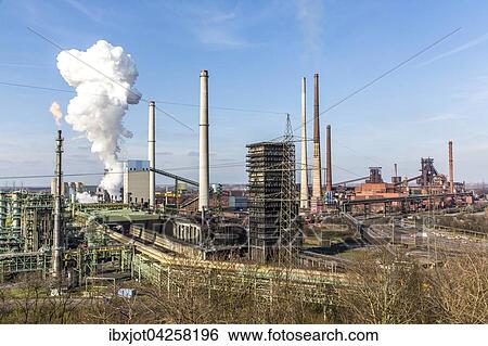 Kokerei, Stahlwerk am Rhein, Hochofen Schwelgern 1 und 2, hinten Kuhlturm des Kohlekraftwerks Duisburg Walsum, ThyssenKrupp Steel Europe, Hamborn, Duisburg, Nordrhein-Westfalen, Deutschland, Europa View Large Photo Image Stock Photograph - Kokerei, Stahlwerk am Rhein, Hochofen Schwelgern 1 und 2, hinten Kuhlturm des Kohlekraftwerks Duisburg Walsum, ThyssenKrupp Steel Europe, Hamborn, Duisburg, Nordrhein-Westfalen, Deutschland, Europa. Fotosearch