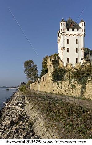 Stock Photography - Kurfurstliche Burg am Rheinufer, Eltville am Rhein, Rheingau, Hessen, Deutschland, Europa. Fotosearch