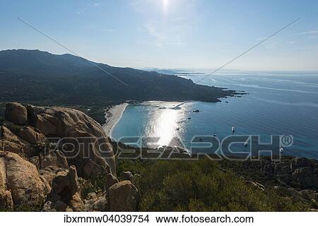 Picture - Kuste mit Sandstrand, Sartene, Korsika, Frankreich, Europa. Fotosearch