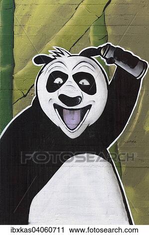 Lachender Panda mit Spraydose in der Hand, Wandbild, Streetart, Duisburg, Nordrhein-Westfalen, Deutschland, Europa View Large Photo Image Stock Image - Lachender Panda mit Spraydose in der Hand, Wandbild, Streetart, Duisburg, Nordrhein-Westfalen, Deutschland, Europa. Fotosearch