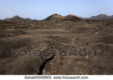 Lavafeld, Feuerberge, Vulkane, Vulkanlandschaft, Nationalpark Timanfaya, Lanzarote, Kanarische Inseln, Spanien, Europa View Large Photo Image Stock Image - Lavafeld, Feuerberge, Vulkane, Vulkanlandschaft, Nationalpark Timanfaya, Lanzarote, Kanarische Inseln, Spanien, Europa. Fotosearch