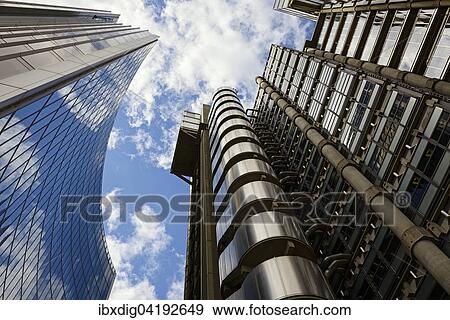 Lloyds of London Gebaude, City of London, London, England, Grossbritannien, Europa View Large Photo Image Stock Photo - Lloyds of London Gebaude, City of London, London, England, Grossbritannien, Europa. Fotosearch