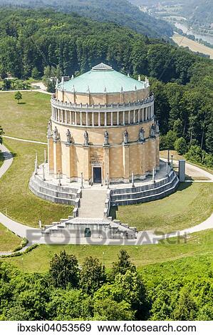 Luftaufnahme Befreiungshalle, Kelheim, Bayern, Deutschland, Europa View Large Photo Image Stock Photo - Luftaufnahme Befreiungshalle, Kelheim, Bayern, Deutschland, Europa. Fotosearch