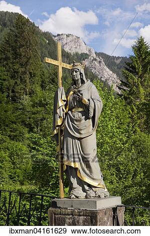 Stock Photo - Madonna auf der Topperbrucke, Kasten, Lunz am See, Eisenwurzen, Mostviertel, Niederosterreich, Osterreich, Europa. Fotosearch