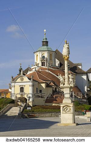 Mariensaule vor der Bergkirche oder Haydnkirche Eisenstadt, Burgenland, Osterreich, Europa View Large Photo Image Stock Photo - Mariensaule vor der Bergkirche oder Haydnkirche Eisenstadt, Burgenland, Osterreich, Europa. Fotosearch