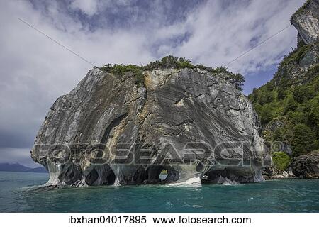 Marmorhohlen, Lago General Carrera, Puerto Tranquilo, Region de Aysen, Chile, Sudamerika View Large Photo Image Stock Photography - Marmorhohlen, Lago General Carrera, Puerto Tranquilo, Region de Aysen, Chile, Sudamerika. Fotosearch