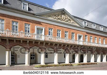 Stock Photograph - Marstall des Auricher Schlosses, Aurich, Ostfriesland, Niedersachsen, Deutschland, Europa. Fotosearch