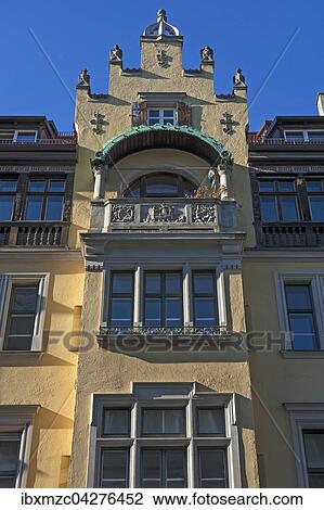 Mehrstockiger Erker und Giebel eines Burgerhauses, 1897, Richard-Wagner-Strasse, Munchen, Oberbayern, Deutschland, Europa View Large Photo Image Stock Image - Mehrstockiger Erker und Giebel eines Burgerhauses, 1897, Richard-Wagner-Strasse, Munchen, Oberbayern, Deutschland, Europa. Fotosearch