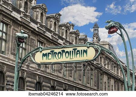 Metropolitain Schild, U-Bahn-Station, Paris, Ile-de-France, Frankreich, Europa View Large Photo Image Picture - Metropolitain Schild, U-Bahn-Station, Paris, Ile-de-France, Frankreich, Europa. Fotosearch