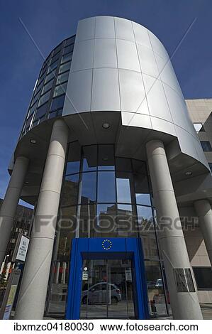 Modernes Gebaude auf dem Europagelande, Strassburg, Elsass, Frankreich, Europa View Large Photo Image Stock Image - Modernes Gebaude auf dem Europagelande, Strassburg, Elsass, Frankreich, Europa. Fotosearch