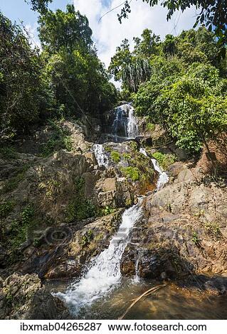 Na Muang Wasserfall, Koh Samui, Thailand, Asien View Large Photo Image Stock Photo - Na Muang Wasserfall, Koh Samui, Thailand, Asien. Fotosearch