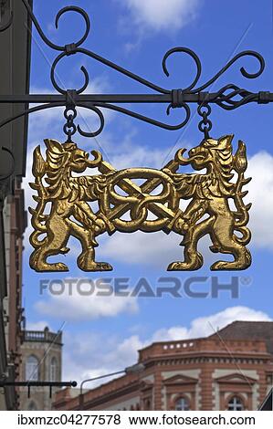 Nasenschild einer Backerei mit Brezel, Gorlitz, Oberlauasitz, Sachsen, Deutschland, Europa View Large Photo Image Stock Photo - Nasenschild einer Backerei mit Brezel, Gorlitz, Oberlauasitz, Sachsen, Deutschland, Europa. Fotosearch