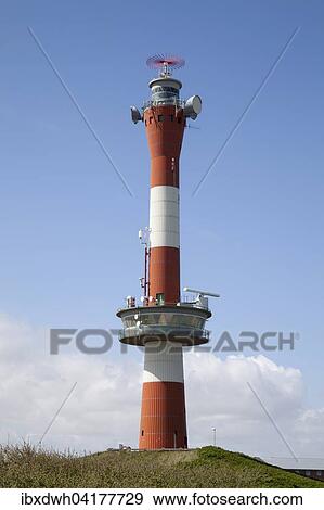 Neuer Leuchtturm Wangerooge Ostfriesische Insel Ostfriesland Niedersachsen Deutschland Europa Stock Photo Ibxdwh Fotosearch