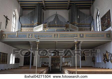 Orgelempore der Pfarrkirche St. Johannes Baptist, neugotisch, Bad Hindelang, Allgau, Bayern, Deutschland, Europa View Large Photo Image Picture - Orgelempore der Pfarrkirche St. Johannes Baptist, neugotisch, Bad Hindelang, Allgau, Bayern, Deutschland, Europa. Fotosearch