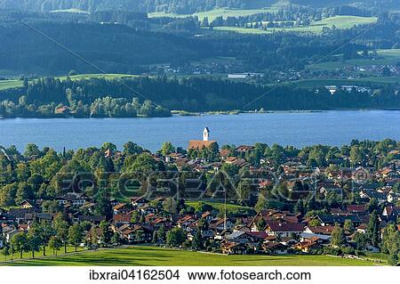 Ortsansicht, Forggensee, Schwangau, Konigswinkel, Ostallgau, Allgau, Schwaben, Bayern, Deutschland, Europa View Large Photo Image Picture - Ortsansicht, Forggensee, Schwangau, Konigswinkel, Ostallgau, Allgau, Schwaben, Bayern, Deutschland, Europa. Fotosearch