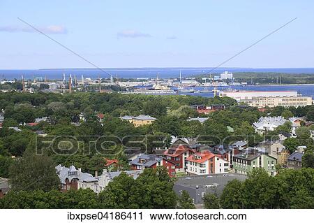 Ostseekuste mit westlichen Hafen Tallinns, Ausblick vom Turm der Olaikirche, Oleviste Kirik, Tallinn, Estland, Europa View Large Photo Image Stock Image - Ostseekuste mit westlichen Hafen Tallinns, Ausblick vom Turm der Olaikirche, Oleviste Kirik, Tallinn, Estland, Europa. Fotosearch
