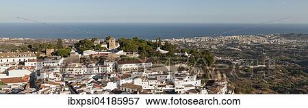 Panorama, Dorf und Kustenort, Mijas, Andalusien, Spanien, Europa View Large Photo Image Stock Photo - Panorama, Dorf und Kustenort, Mijas, Andalusien, Spanien, Europa. Fotosearch