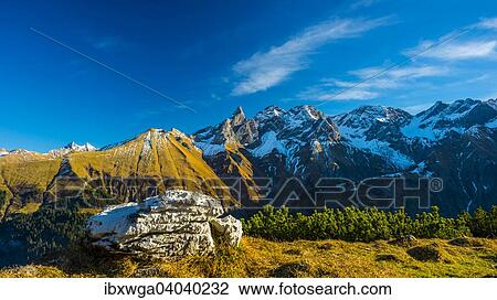Panorama vom Gugger See, zentraler Hauptkamm der Allgauer Alpen, Trettachspitze, Madelegabel und Hochfrottspitze, v. l. n. r., Allgau, Bayern, Deutschland, Europa View Large Photo Image Stock Image - Panorama vom Gugger See, zentraler Hauptkamm der Allgauer Alpen, Trettachspitze, Madelegabel und Hochfrottspitze, v. l. n. r., Allgau, Bayern, Deutschland, Europa. Fotosearch