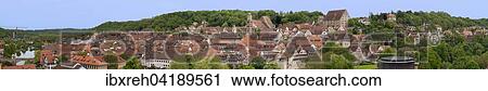 Stock Image - Panoramaansicht, Schwabisch Hall, Baden-Wurttemberg, Deutschland, Europa. Fotosearch