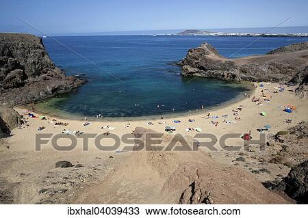 Papagayo Strande oder Playas de Papagayo, hinten Playa Blanca, Lanzarote, Kanarische Inseln, Spanien, Europa View Large Photo Image Stock Image - Papagayo Strande oder Playas de Papagayo, hinten Playa Blanca, Lanzarote, Kanarische Inseln, Spanien, Europa. Fotosearch