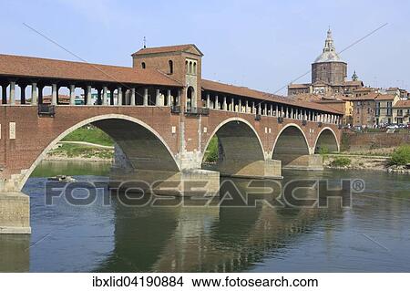 Ponte Coperto, Brucke, Pavia, Lombardei, Italien, Europa View Large Photo Image Picture - Ponte Coperto, Brucke, Pavia, Lombardei, Italien, Europa. Fotosearch