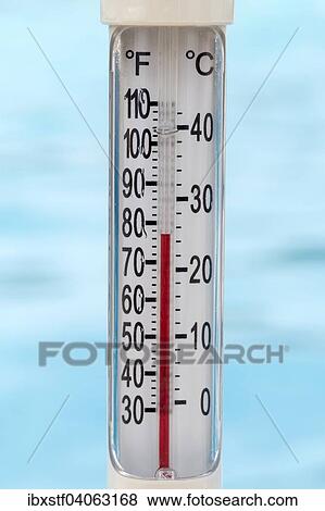 Poolthermometer zeigt 25 Grad Celsius View Large Photo Image Stock Photo - Poolthermometer zeigt 25 Grad Celsius. Fotosearch