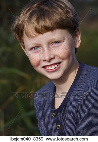 Stock Photo - Portrait, Junge, Wandersleben, Thuringen, Deutschland, Europa. Fotosearch