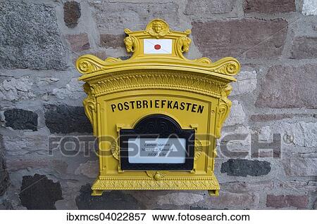 Postbriefkasten am Schloss Wernigerode, Wernigerode, Sachsen-Anhalt, Deutschland, Europa View Large Photo Image Stock Photo - Postbriefkasten am Schloss Wernigerode, Wernigerode, Sachsen-Anhalt, Deutschland, Europa. Fotosearch