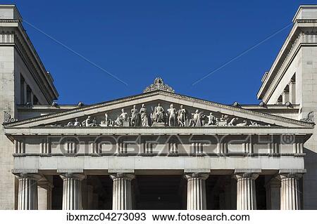 Propylaen, Giebel Ostseite, Architekt Leo von Klenze, Konigsplatz, Munchen, Bayern, Oberbayern, Deutschland, Europa View Large Photo Image Stock Image - Propylaen, Giebel Ostseite, Architekt Leo von Klenze, Konigsplatz, Munchen, Bayern, Oberbayern, Deutschland, Europa. Fotosearch