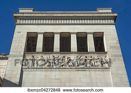 Propylaen, Relief am Nordturm, Architekt Leo von Klenze, Konigsplatz, Munchen, Bayern, Oberbayern, Deutschland, Europa View Large Photo Image Stock Photo - Propylaen, Relief am Nordturm, Architekt Leo von Klenze, Konigsplatz, Munchen, Bayern, Oberbayern, Deutschland, Europa. Fotosearch
