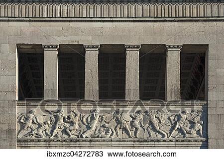 Propylaen, Relief am Sudturm, Architekt Leo von Klenze, Konigsplatz, Munchen, Bayern, Oberbayern, Deutschland, Europa View Large Photo Image Stock Image - Propylaen, Relief am Sudturm, Architekt Leo von Klenze, Konigsplatz, Munchen, Bayern, Oberbayern, Deutschland, Europa. Fotosearch