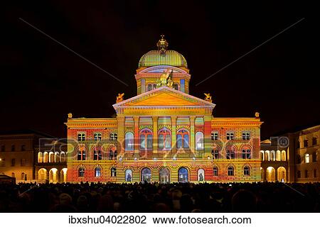 Rendez-vous Bundesplatz, Lichtinstallation am Bundeshaus, Bundesplatz, UNESCO Weltkulturerbe, Kanton Bern, Schweiz, Europa View Large Photo Image Stock Image - Rendez-vous Bundesplatz, Lichtinstallation am Bundeshaus, Bundesplatz, UNESCO Weltkulturerbe, Kanton Bern, Schweiz, Europa. Fotosearch